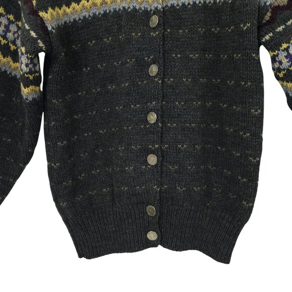 Cambridge Dry Goods Sweater Button Front Womens S Vintage USA Fair Isle Nordic - Picture 13 of 16
